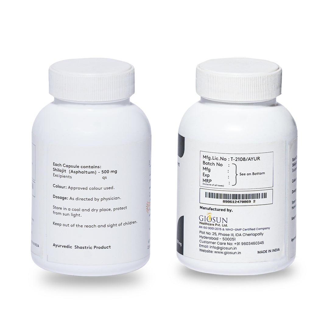 Shilajit Capsules - Helps in Strength, Stamina | increase performance (60 Capsules - 500 mg - Veg)