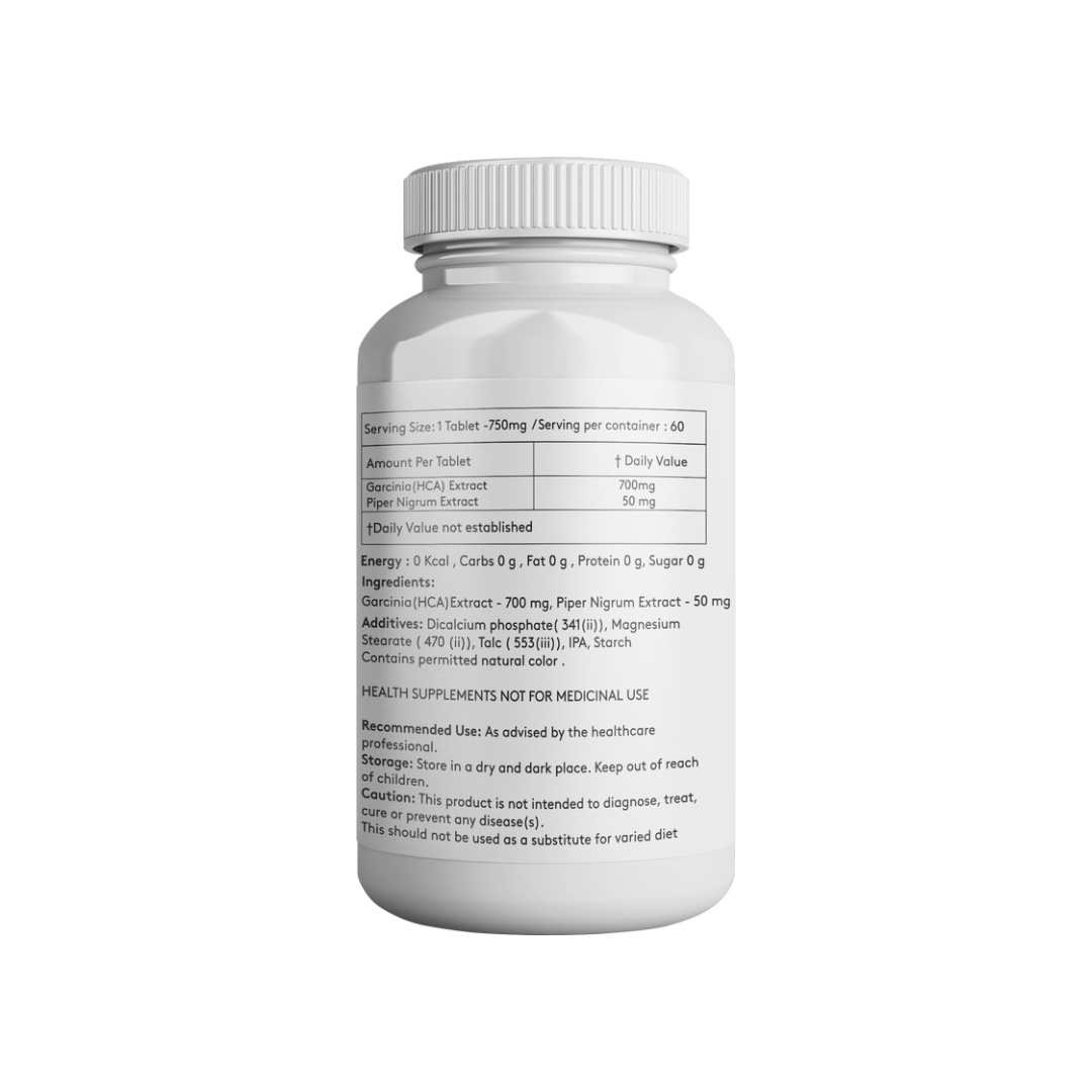 Garcinia & Pepper - 750mg Tablets (Helps to Lose Weight, Slim, & Burn Unwanted fat)